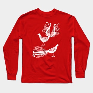 Australian Lyre Birds Long Sleeve T-Shirt